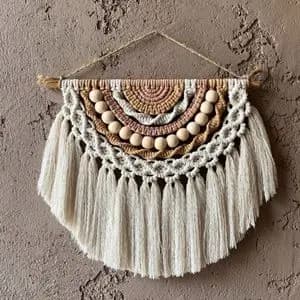 دیوارکوب رنگین کمونی مکرومه طرح نارنج