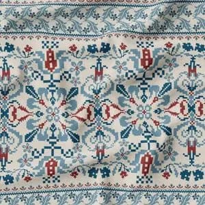 پارچه ملحفه مدل مخمل طرح سنتی هاکا کد 5012735