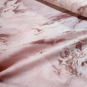 پارچه ملحفه طرح پتینه مرمر عرض 2 متر صورتی