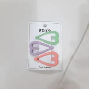 گیره تق تقی کارتی 3 تایی قلبی