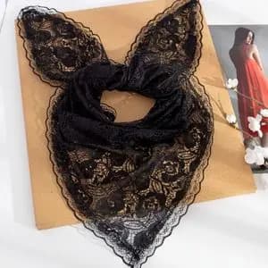 روسری سه گوش گیپور دور دانتل