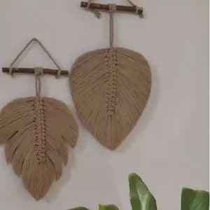 ست دو عددی دیوار کوب برگ مکرومه بافی مدل78