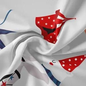 پارچه ملحفه مدل مخمل طرح سیرک 5011634