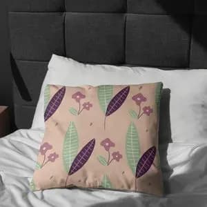 پارچه ملحفه مدل مخمل طرح برگ هنری کد 5011770