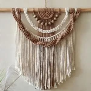 دیوارکوب اویز مکرومه بافی طرح سندی