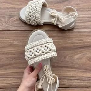 صندل مکرومه بافی مدل ماهی