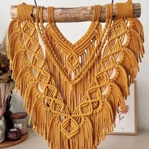 دیوارکوب دکوراتیو مکرومه طرح آرتیست