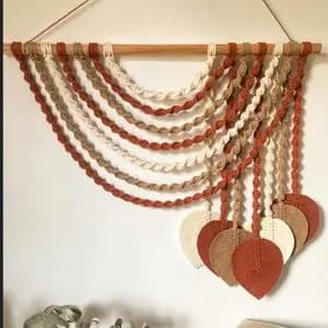 دیوارکوب رنگین کمونی مکرومه طرح سارن