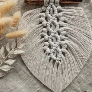 دیوارکوب تک برگ مکرومه بافیطرح دینا