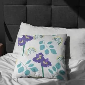 پارچه ملحفه مدل مخمل طرح گل و برگ کد 5011765