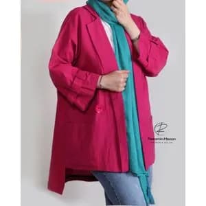 کت لینن دوجیب زنانه کد 201