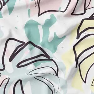 پارچه مخمل طرح گل و برگ کد 5012700