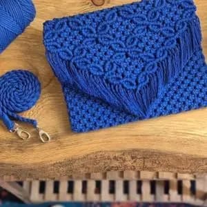 کیف دوشی زنانه مکرومه بافی