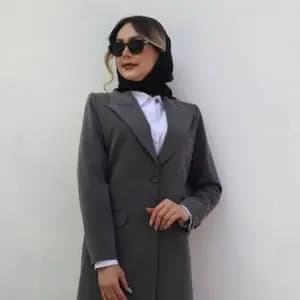 مانتو شلوار اداری باران دخت مدل چکاوک کد 4077