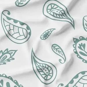 پارچه لباس ساحلی پارچه الف مدل کرپ بوگاتی طرح سنتی بته جقه کد 4011263