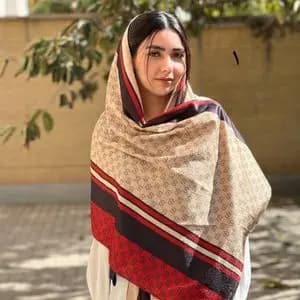 شال مخمل منگوله دار کد 1148