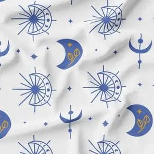 پارچه لباسی طرح دار پارچه الف مدل کرپ بوگاتی طرح فانتزی کد 4011478