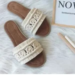 صندل مکرومه بافی مدل ویولت