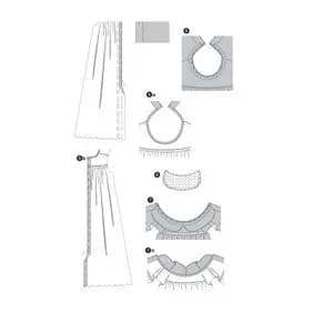 الگو خیاطی پیراهن و شورت نوزادی بوردا کیدز کد 9497 سایز 3 ماه تا 2 سال متد مولر