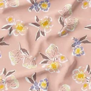 پارچه مخمل روبالشی طرح گل و برگ کد 5012374