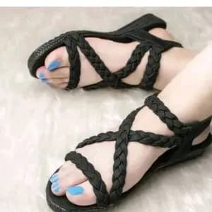 صندل زنانه تابستانی مدل بافتی