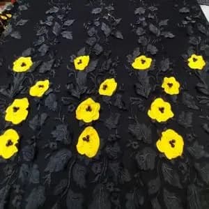 پارچه توری شکوفه دار 4