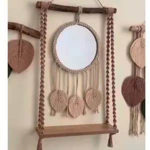 اینه اویز مکرومه بافی طرح ماهتیسا