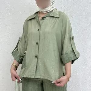 شومیز جیب رنگی بانک