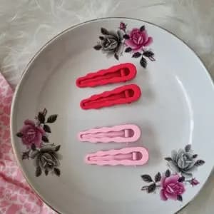 گیره مو انبری رنگی زنانه و دخترانف فلزی دو عددی