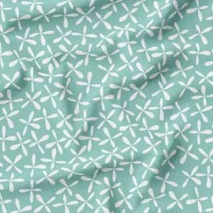 پارچه مخمل روتختی طرح گل و برگ کد 5012483