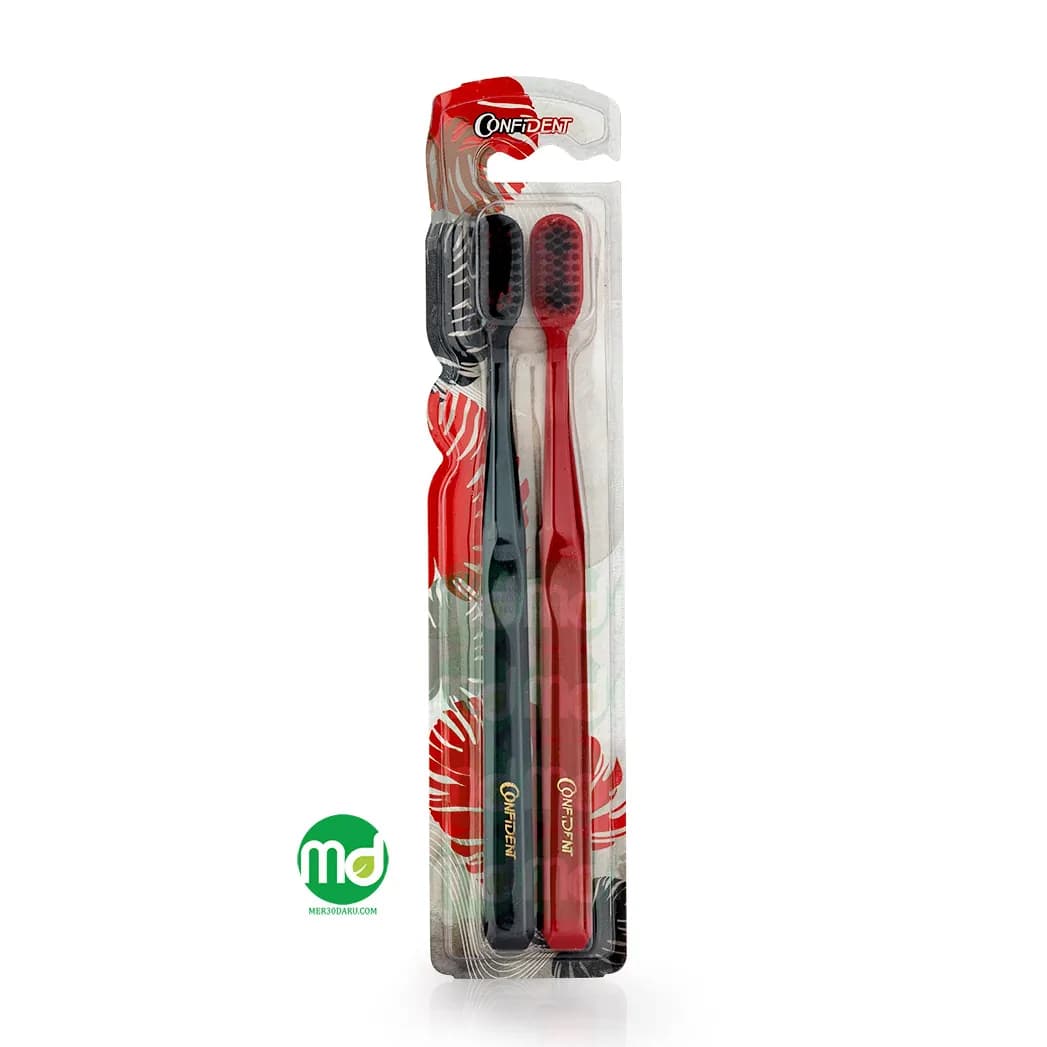 مسواک نرم دو عددی کانفیدنت مدل ایزی وایت