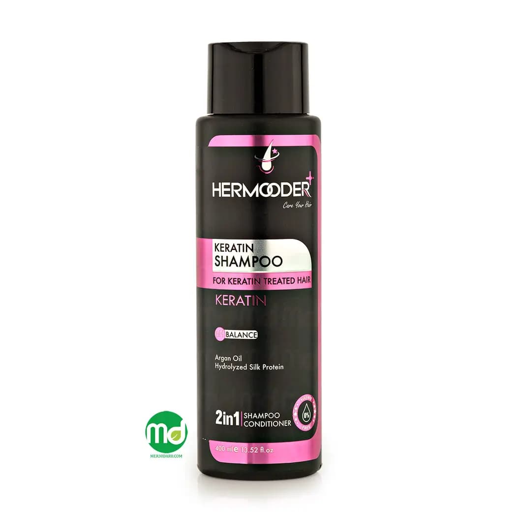 شامپو مناسب موهای کراتین شده هرمودر 400ml