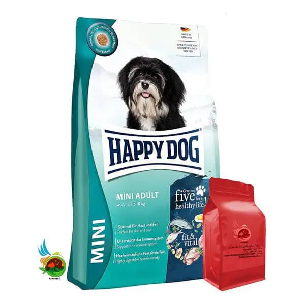 غذای خشک سوپر پرمیوم سگ بالغ نژاد کوچک هپی داگ Happy dog mini adult وزن ۱ کیلوگرم (فله ای)