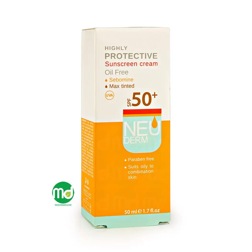 ضد آفتاب رنگ بژ تیره هایلی پروتکتیو نئودرم پوست چرب و مختلط SPF50