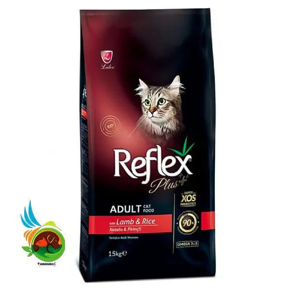 غذای خشک گربه رفلکس پلاس با گوشت بره و برنج Reflex plus lamb & rice وزن ۱۵ کیلوگرم