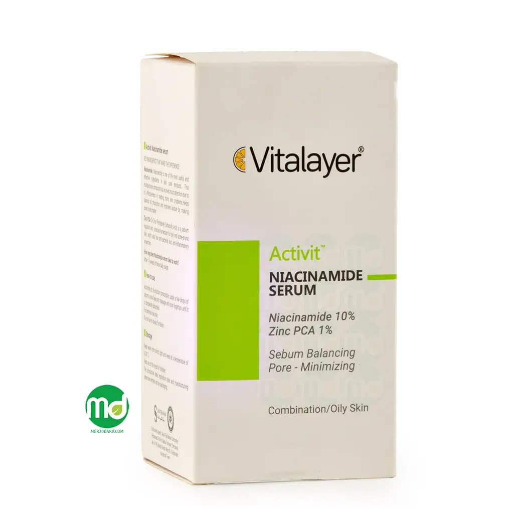 سرم نیاسینامید اکتی ویت ویتالیر پوست چرب و مختلط 30ml