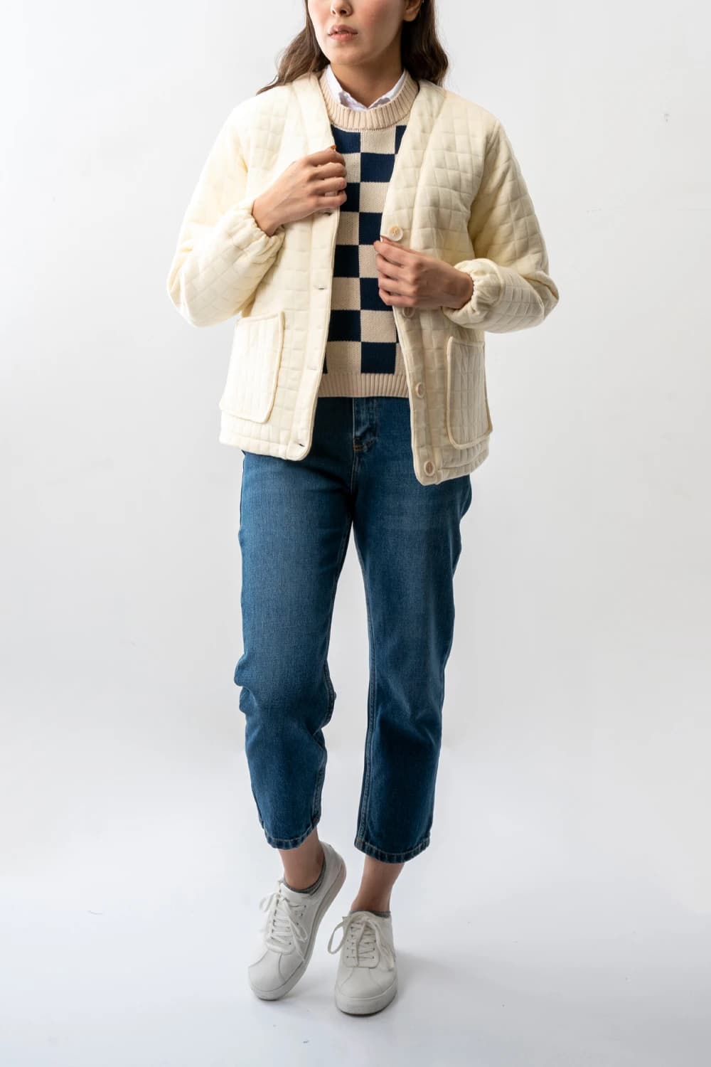 کت یقه هفت جیبدار زنانه