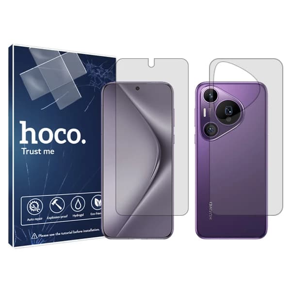 گلس گوشی هوآوی Pura 70 Pro هوکو مدل Resistant به همراه محافظ پشت گوشی