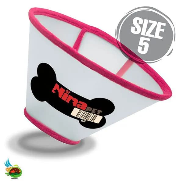 گردنبند سگ نیناپت مدل الیزابت چسب دار سایز ۵