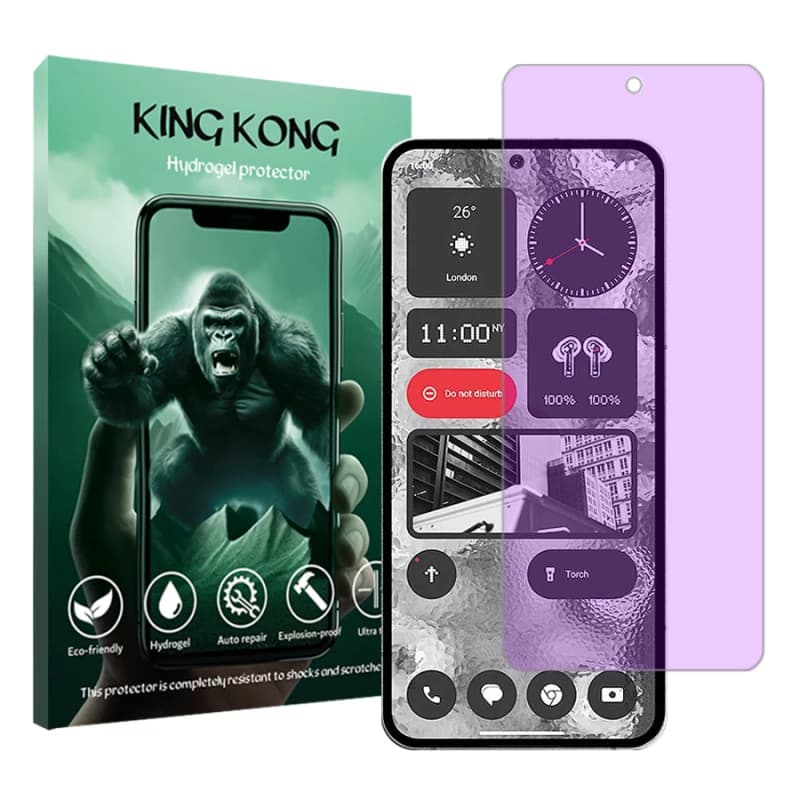 محافظ صفحه نمایش ضد اشعه بنفش گوشی ناتینگ Nothing Phone 2 کینگ کونگ مدل Tough