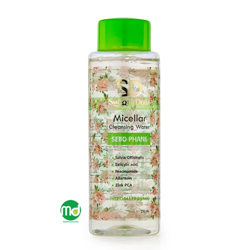 میسلار واتر پوست چرب و جوش دار اسموت درم حاوی نیاسینامید