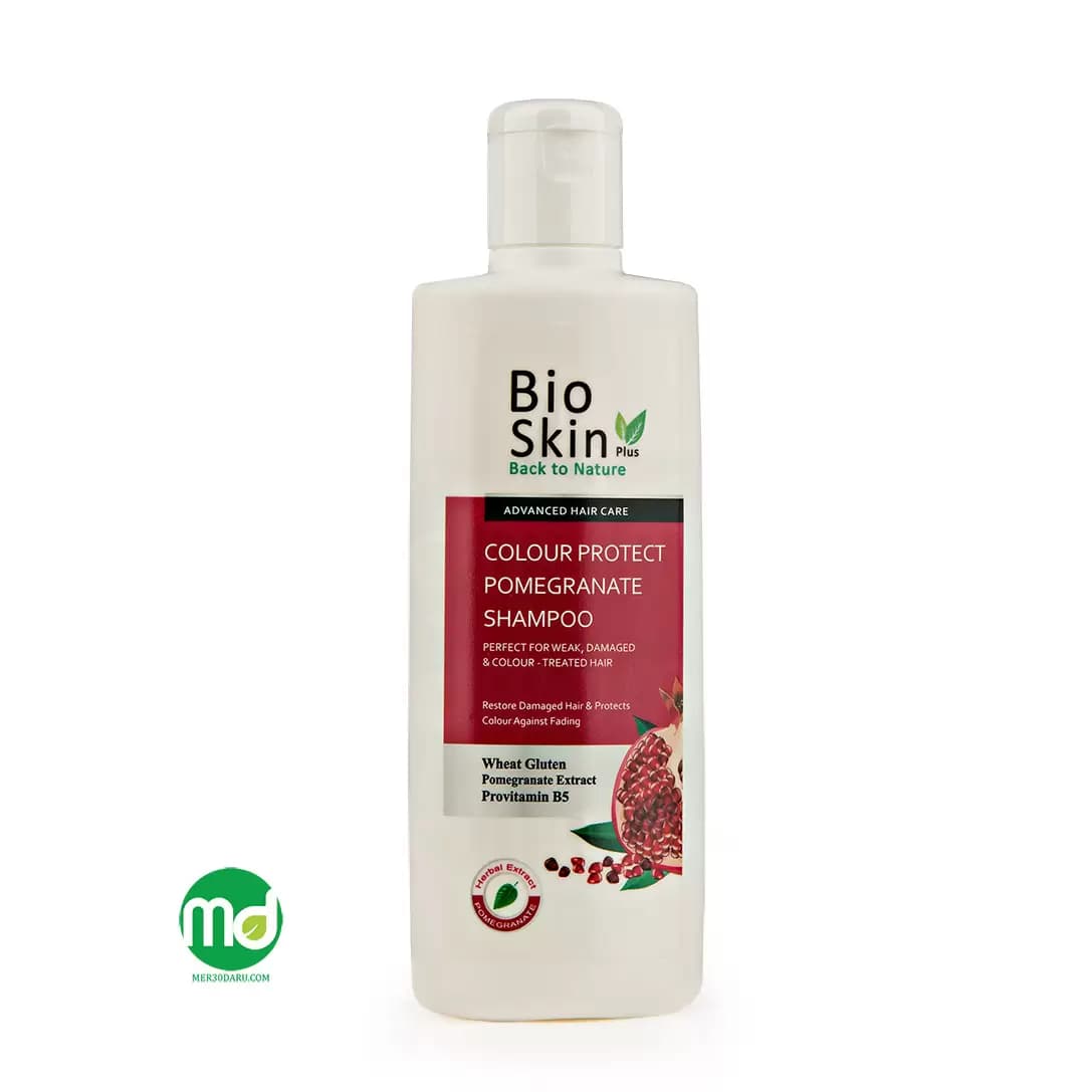 شامپو موی رنگ شده بایو اسکین حاوی عصاره انار