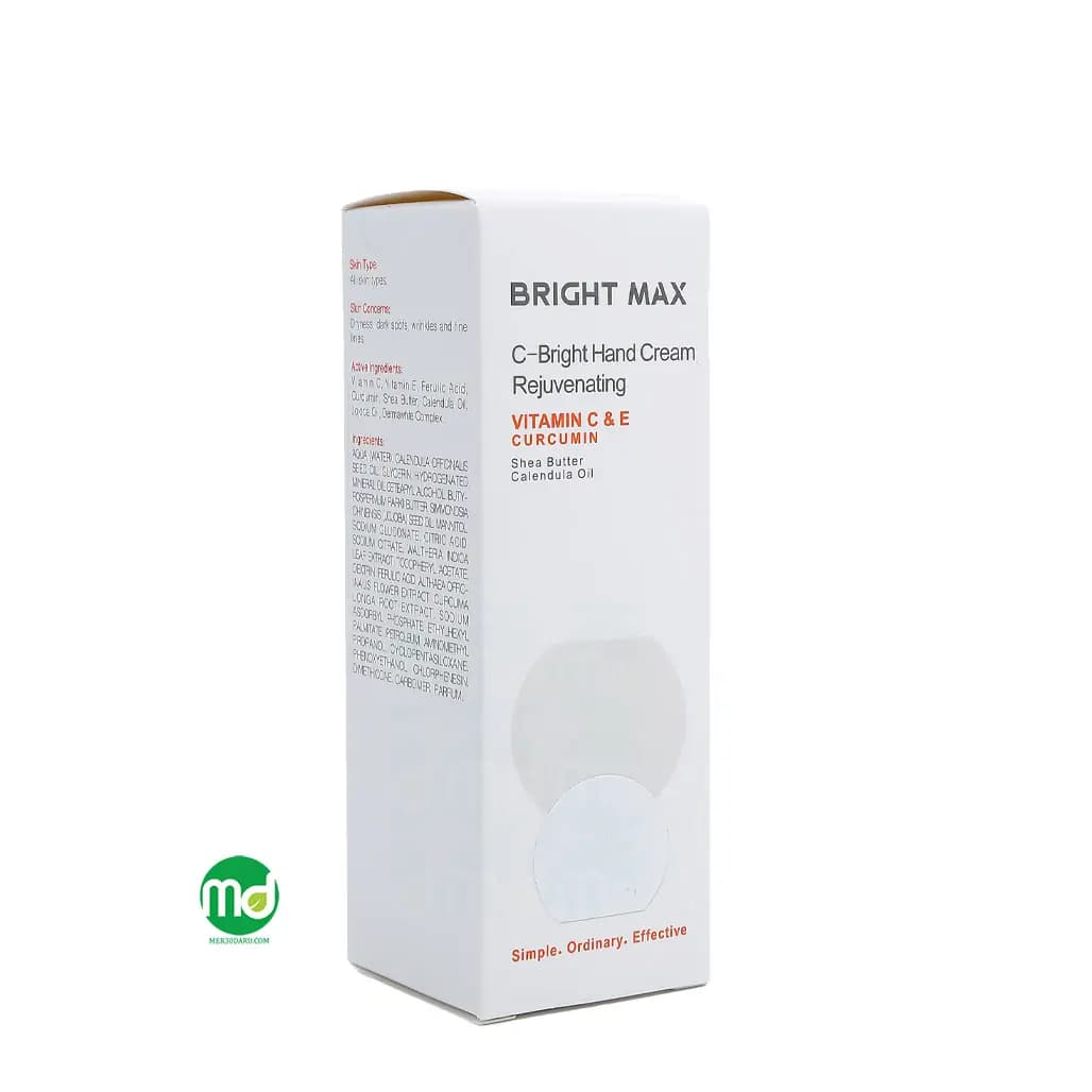 کرم جوان کننده دست و ناخن برایت مکس حاوی ویتامین E و C