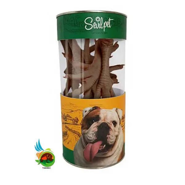 تشویقی سگ پای مرغ سویل پت مدل Chicken Feet Snack وزن ۱۶۰ گرم