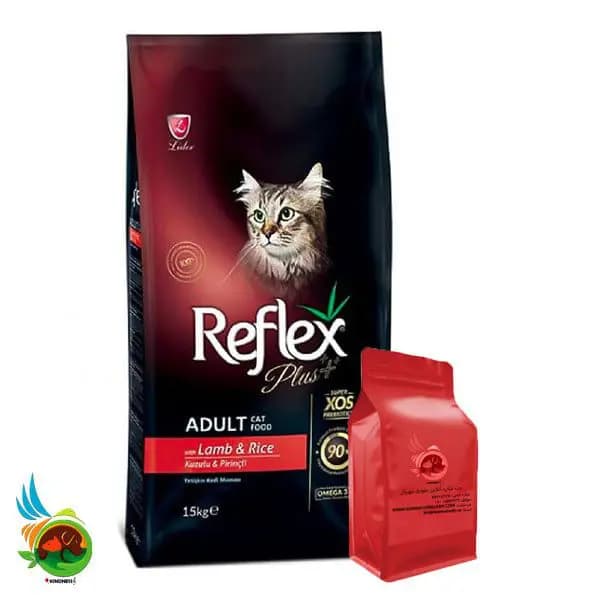 غذای خشک گربه بالغ رفلکس پلاس با طعم بره و برنج Reflex adult cat food with lamb & rice (فله ای)