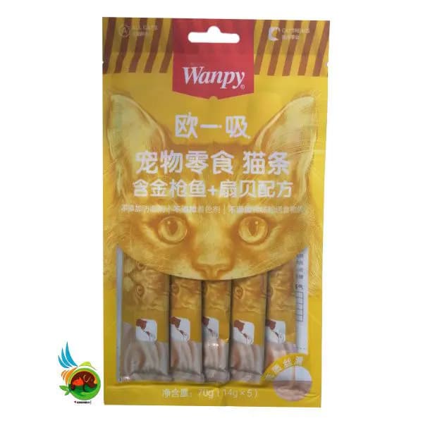 بستنی گربه ونپی با طعم ماهی تن و گوش ماهی بسته ۵ عددی