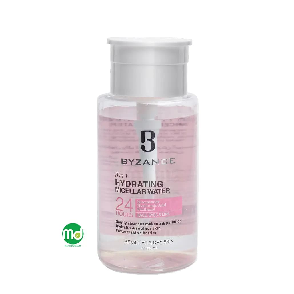 محلول پاک کننده و آبرسان بیزانس برای پوست خشک و حساس 200ml