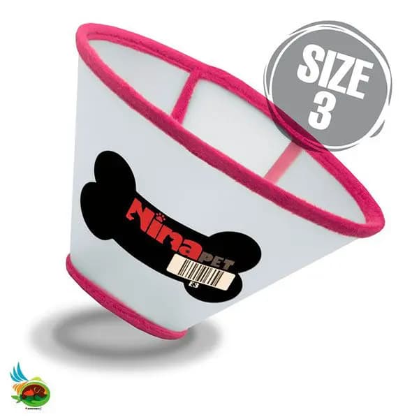 گردنبند سگ نیناپت مدل الیزابت چسب دار سایز ۳