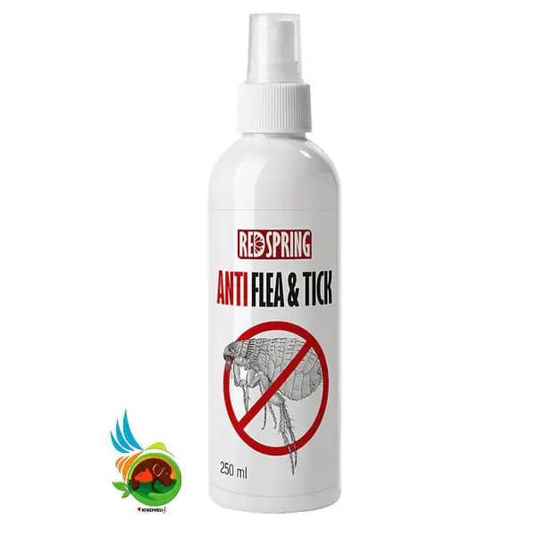 اسپری ضد کک و کنه مخصوص سگ و گربه و دام های کوچک و بزرگ رد اسپرینگ Anti flea & tick حجم ۲۵۰ میلی لیتر