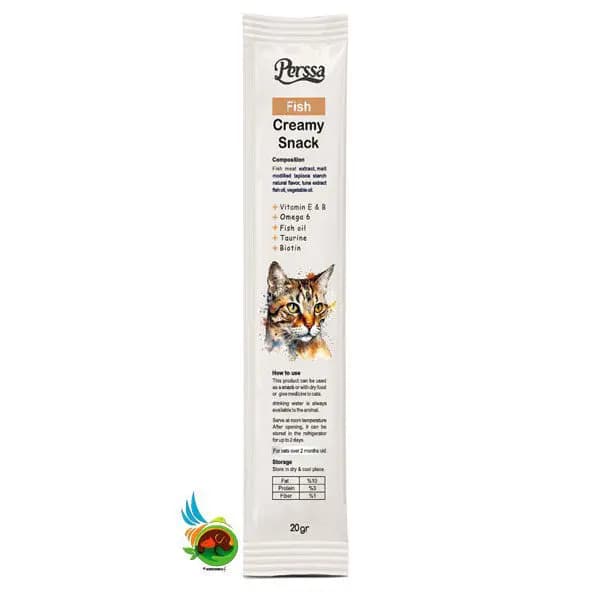 بستنی گربه پرسا با طعم ماهی وزن 20 گرم
